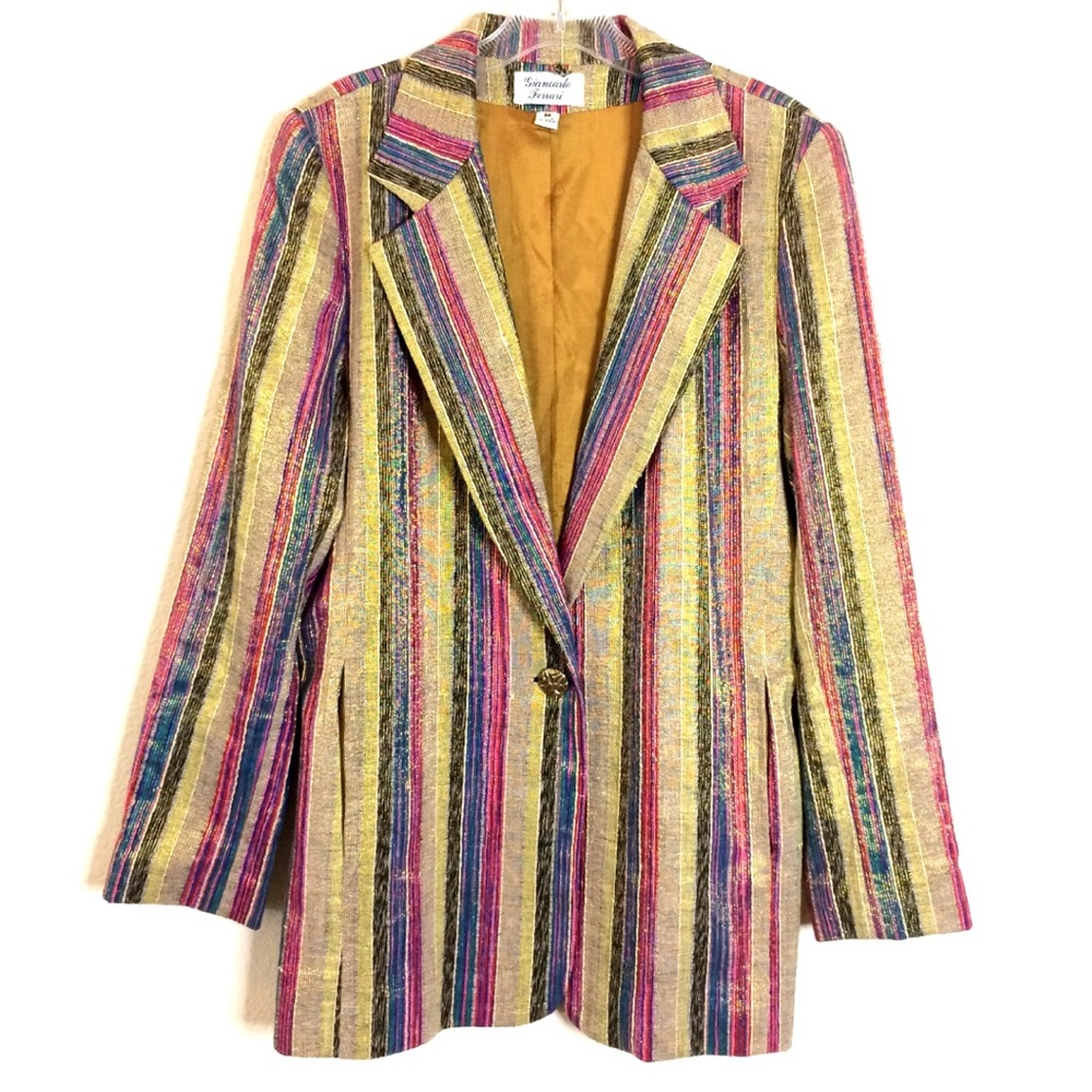 Vintage Giancarlo Ferrari oversized blazer single breasted jacket - Picture 3 of 8